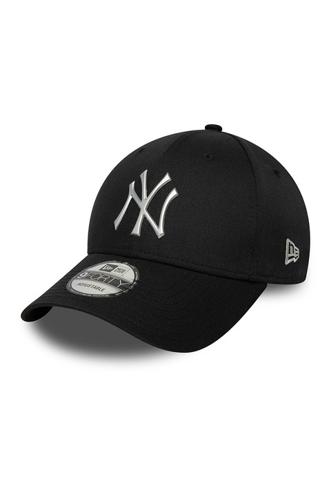 New Era, Sapca cu logo metalic 9Forty NY Yankees, Negru/Alb optic, 56-62 CM