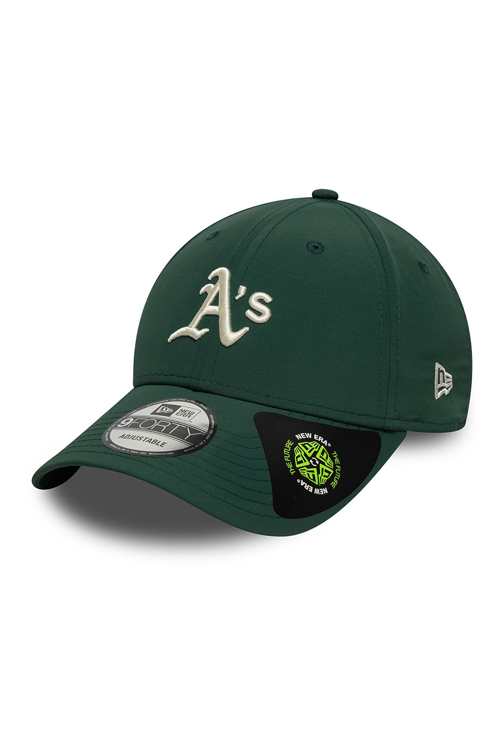 OVER ARM THROW キャップ New Era, Sapca baseball 9Forty Athletics, Verde inchis, Alb murdar