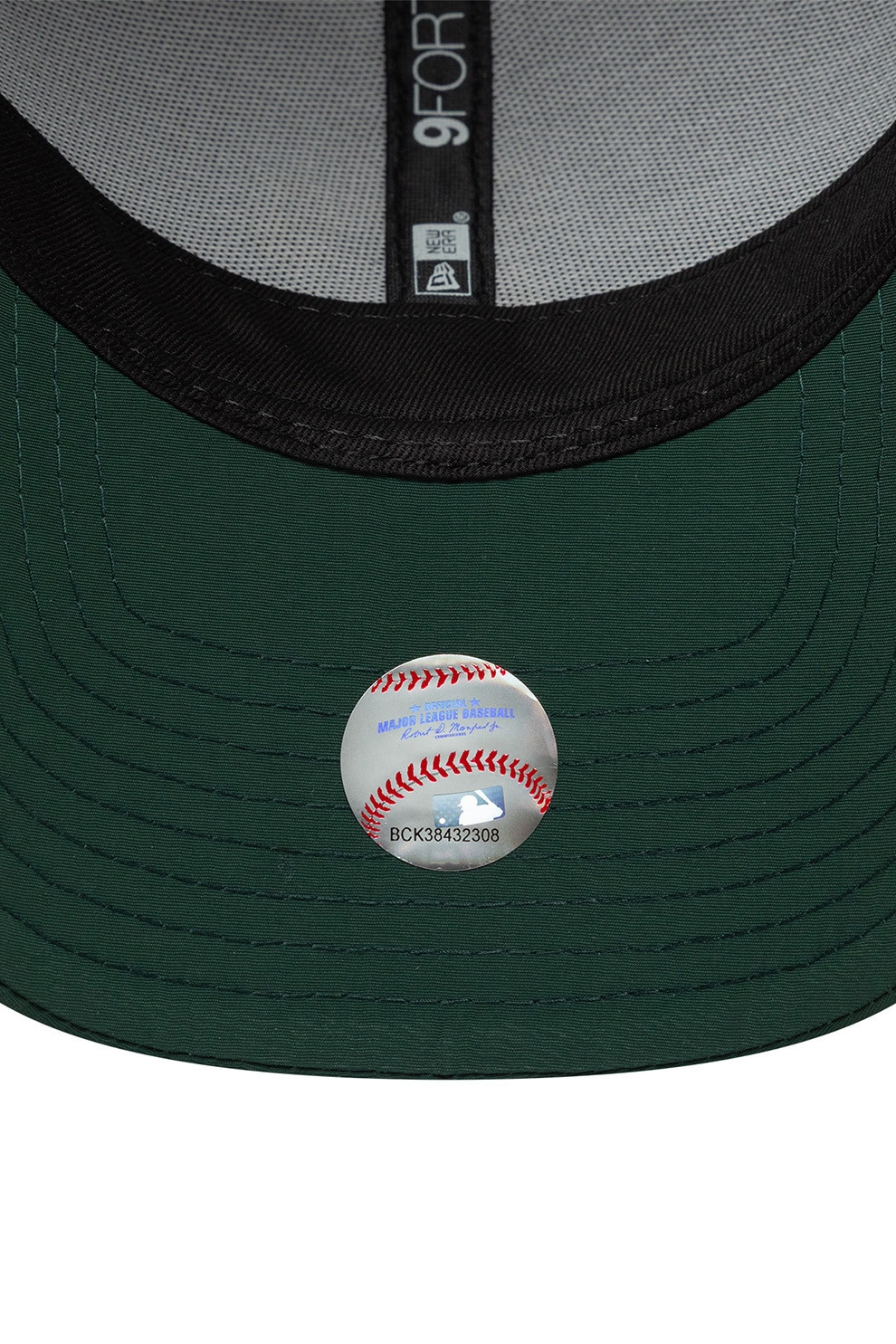 New Era, Sapca baseball 9Forty Athletics, Verde inchis, Alb murdar