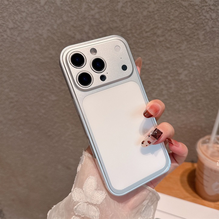 Carcasa pentru iPhone 16 Pro, Leski, 17inch, Capac spate Unibody, Mat, Argintiu