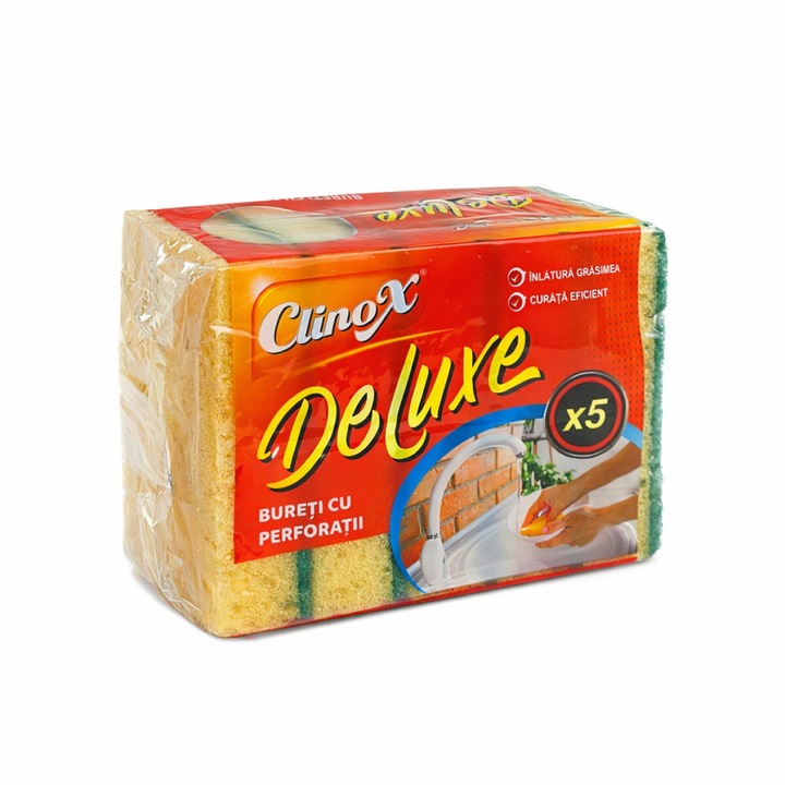 Bureti de vase Clinox Deluxe, set 5 buc, cu perforatii, eficienti pentru curatare