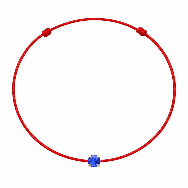 Martisor cu Cristal Preciosa Safir Gold