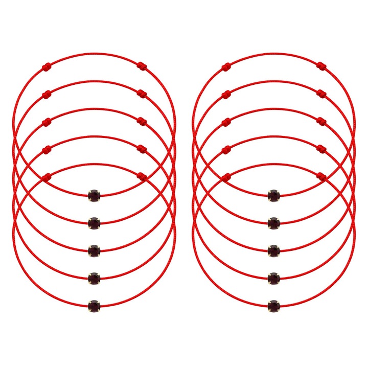 Set 10 Martisoare cu Cristal Preciosa Ametist Gold