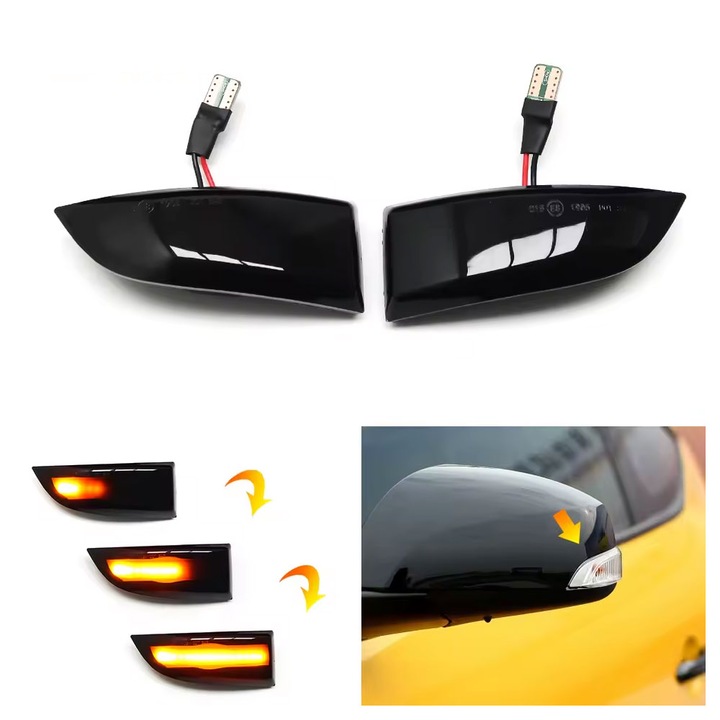 Semnalizari Dinamice Oglinzi, pentru Renault Grand Scenic III, Scenic III, Megane MK3, Fluence, Laguna III X91, Latitude
