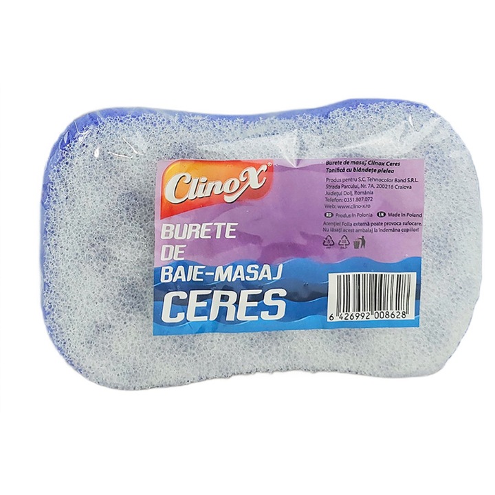 Masszázs fürdőszivacs, Ceres, CLINOX