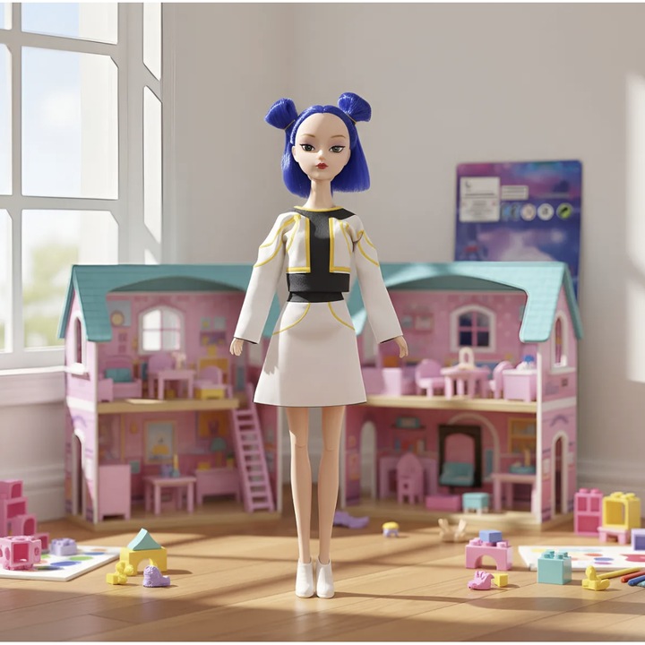 ZOEY Papusa K-POP Demon Hunters Zoey – Papusa de Colectie Inspirata din K-Pop pentru Copii, 35cm