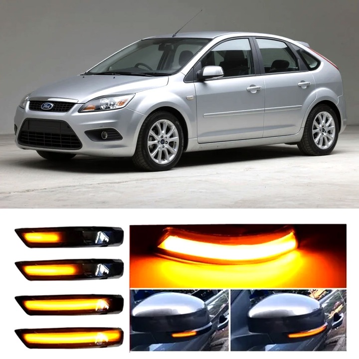Semnalizari Dinamice Oglinzi, pentru Ford Focus 2 Mk2, 3 Mk3, Mondeo 4 Mk4