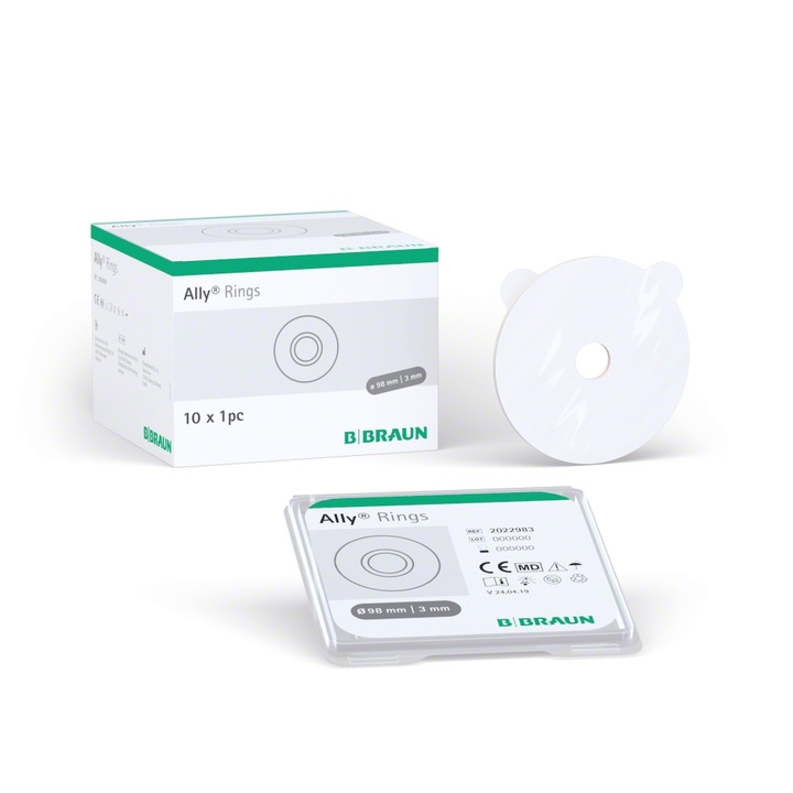 Inel BBraun ALLY RINGS de etansare pentru colostomie, ileostomie si urostomie, 98/3mm, 1buc