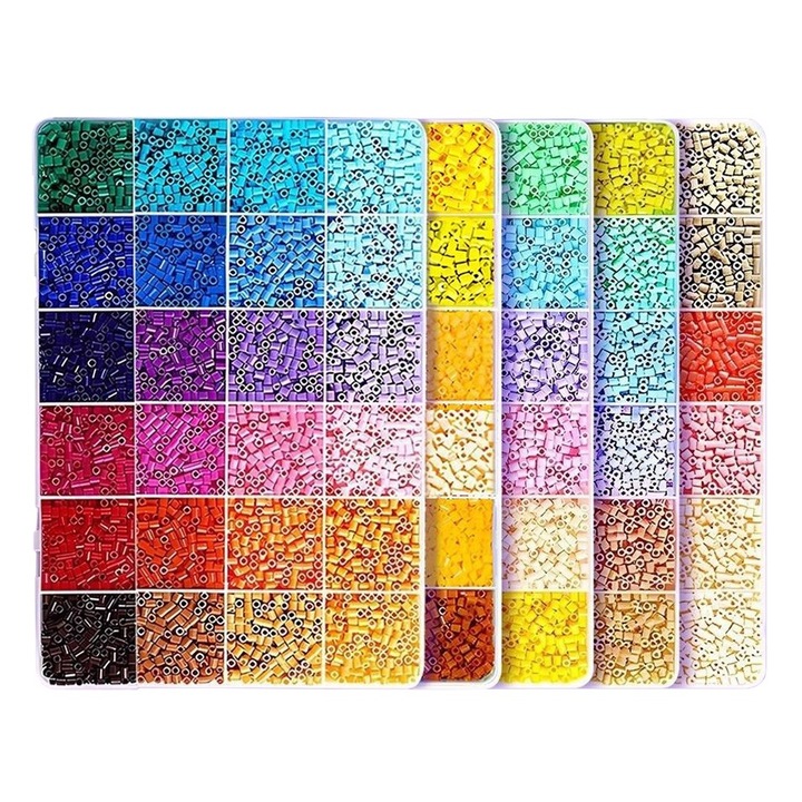 Kit de Margele Perle Flippy, Set DIY 3D 10000 piese, 120 culori, 2.6 mm, Multicolor