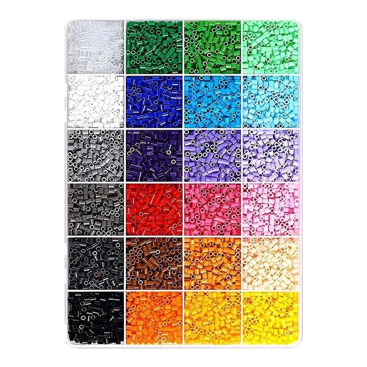 Kit de Margele Perle Flippy, Set DIY 3D, 2000 piese, 24 culori, 2.6 mm, Multicolor