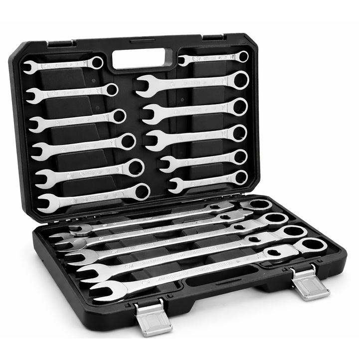 Set chei combinate cu clichet, 13 piese, Fischer Fast FS-1013