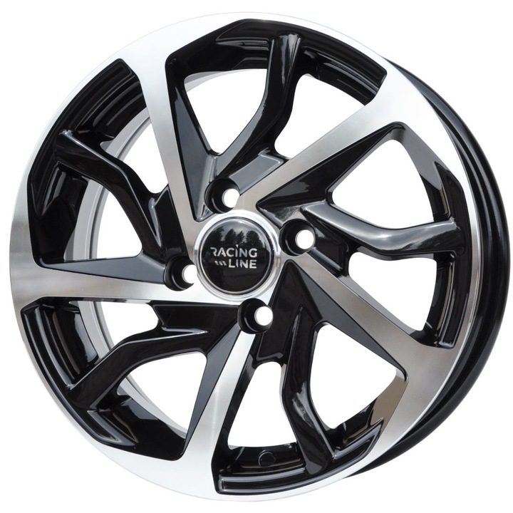 Set (4 bucati) jante 2477 14x5.5 4x100 ET43 - MBPC - machined black