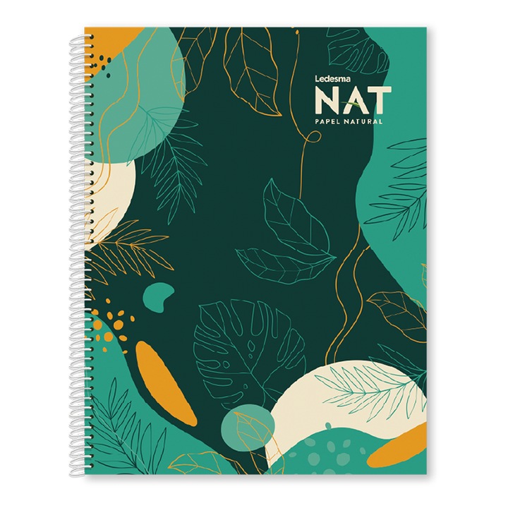 Caiet 21x27, spiralizat, AR, 80 file, 75 g/mp, Verde, set 5 bucati