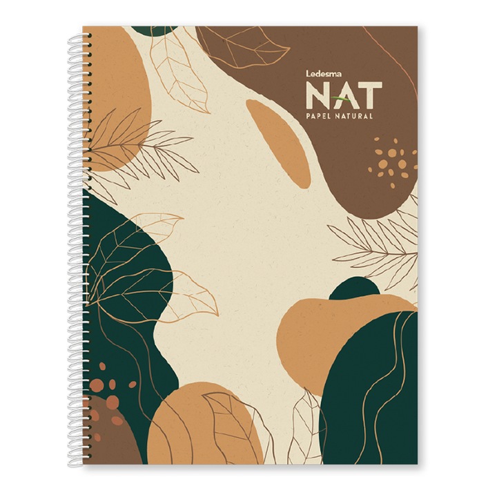 Caiet 21x27, spiralizat, AR, 80 file, 75 g/mp, Bej, set 5 bucati