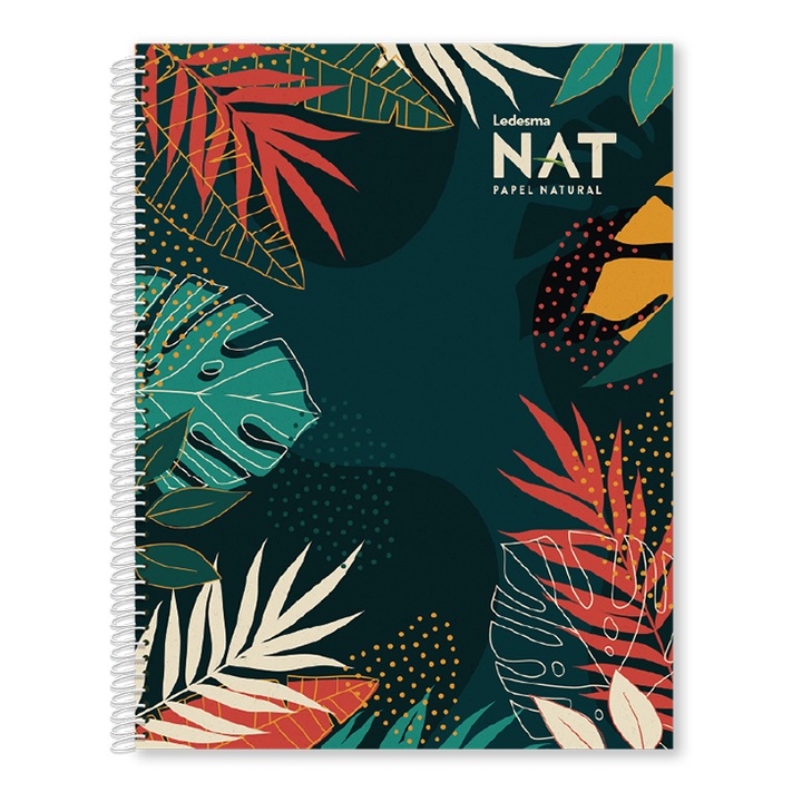 Caiet 21x27, spiralizat, AR, 80 file, 75 g/mp, Verde Inchis, set 5 bucati