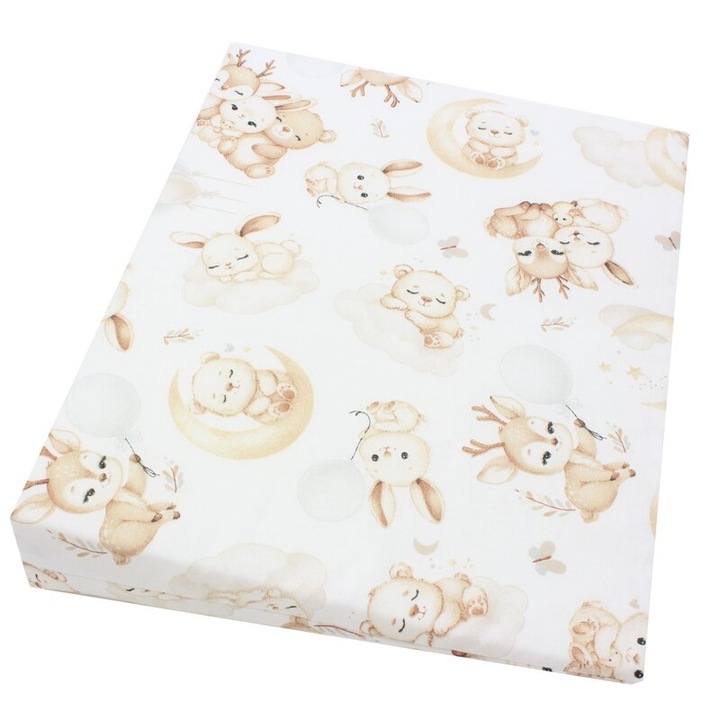 Perna antireflux, Prichindel, Bambi si prietenii, bumbac 100%, alb, 31x38 cm