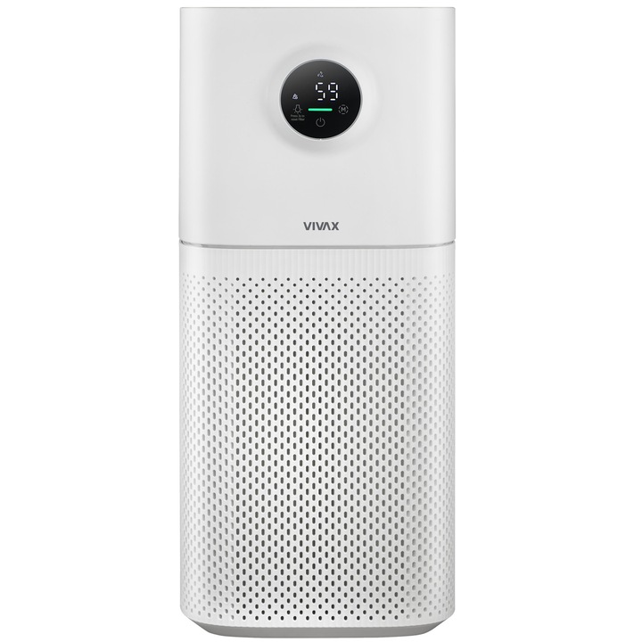 Purificator de aer VIVAX AP-400M W AERIS, HEPA 13 cu carbon activ, ionizare plasma, PM2.5, Alb