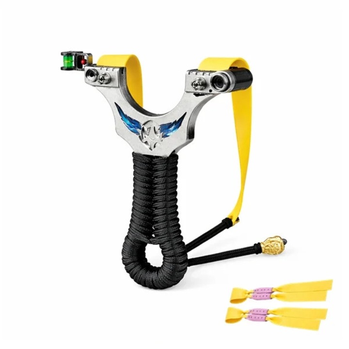 Prastie de precizie cu laser, Depox, 2 elastice de rezerva, negru, 12cm