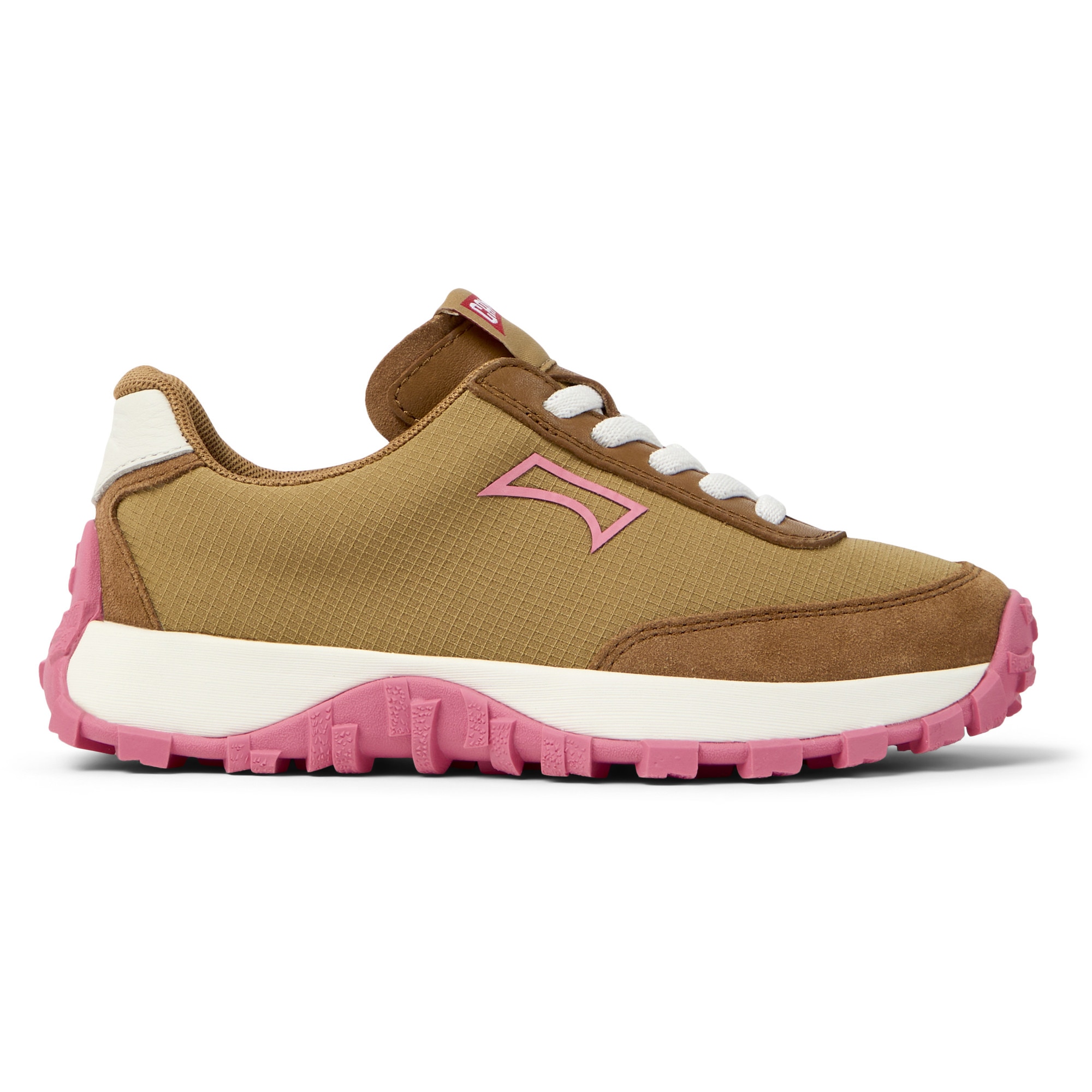 Camper, Pantofi sport Drift Trail cu deatlii de piele intoarsa, Maro camel, 30 EU