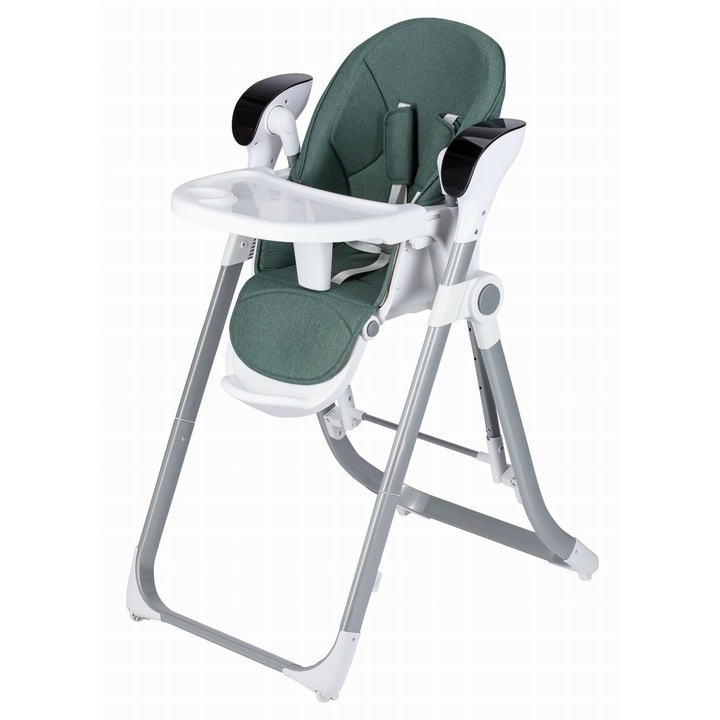 Scaun de masa si balansoar, FreeON, Oli Deluxe, 2 in 1, Transformabil, Multifunctional, Cu melodii de leagan, 0 luni+, Pistachio