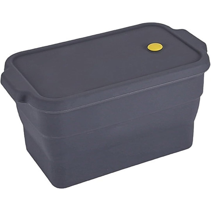 Forma silicon pentru paine, 12.5 x 22.5 x 12.5 cm – tava mare pentru copt paine si chec, silicon alimentar antiaderent, reutilizabil, eco-friendly, Gri