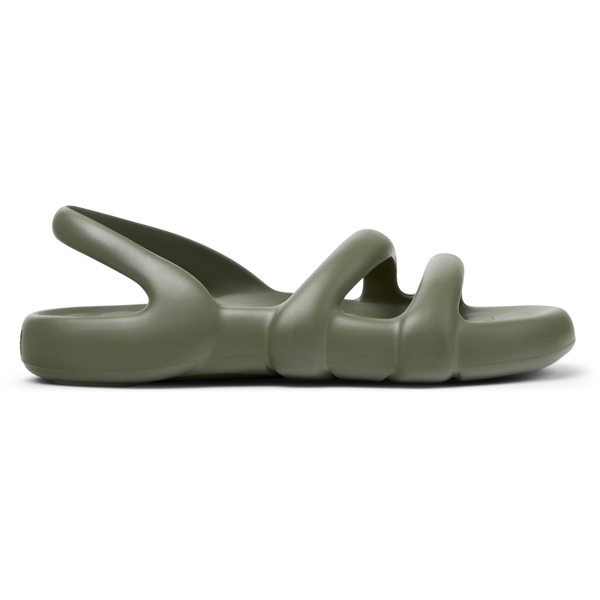 Camper, Sandale cu talpa plata Kobarah, Verde sparanghel, 37