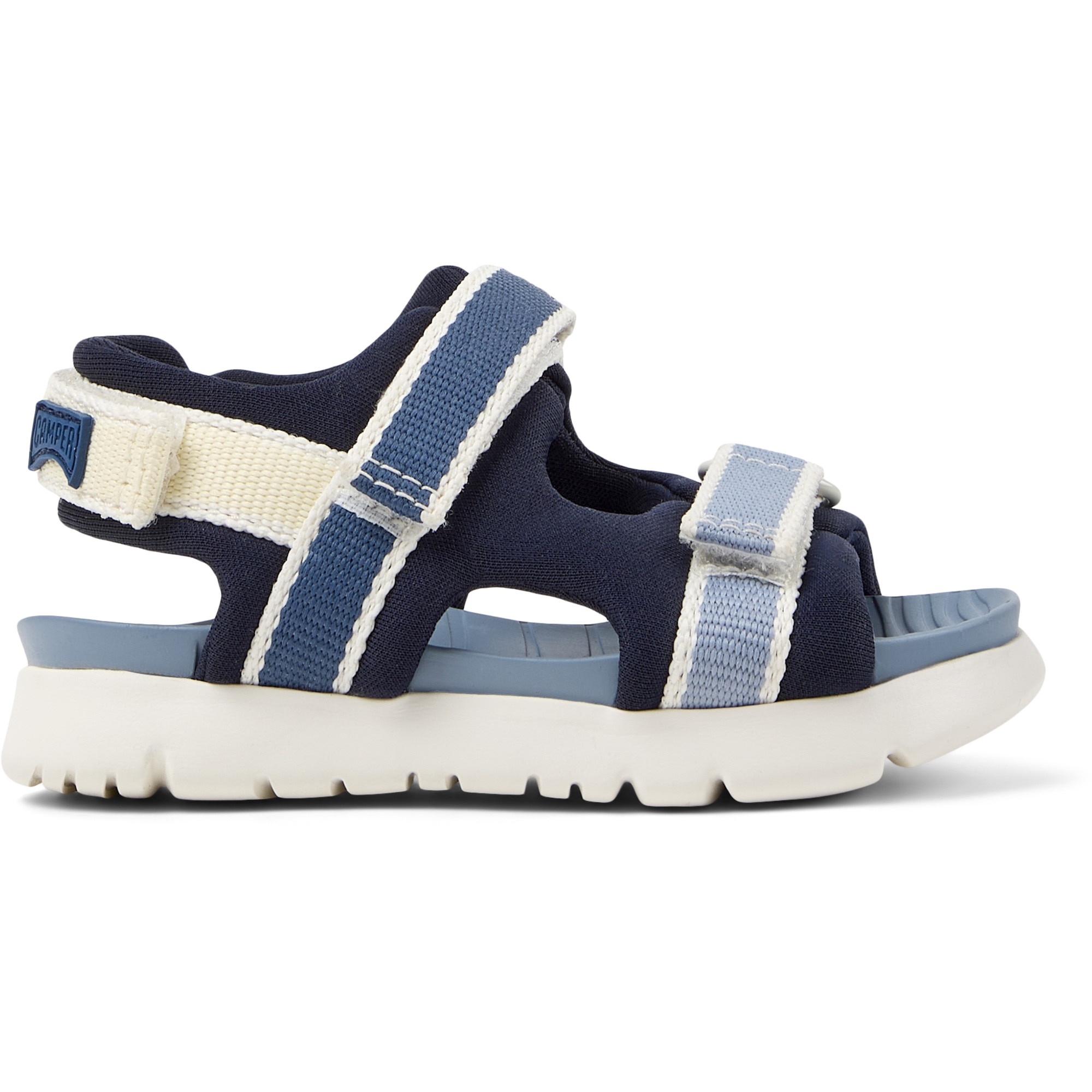 Camper, Sandale cu inchidere velcro Oruga, Albastru inchis, 22 EU