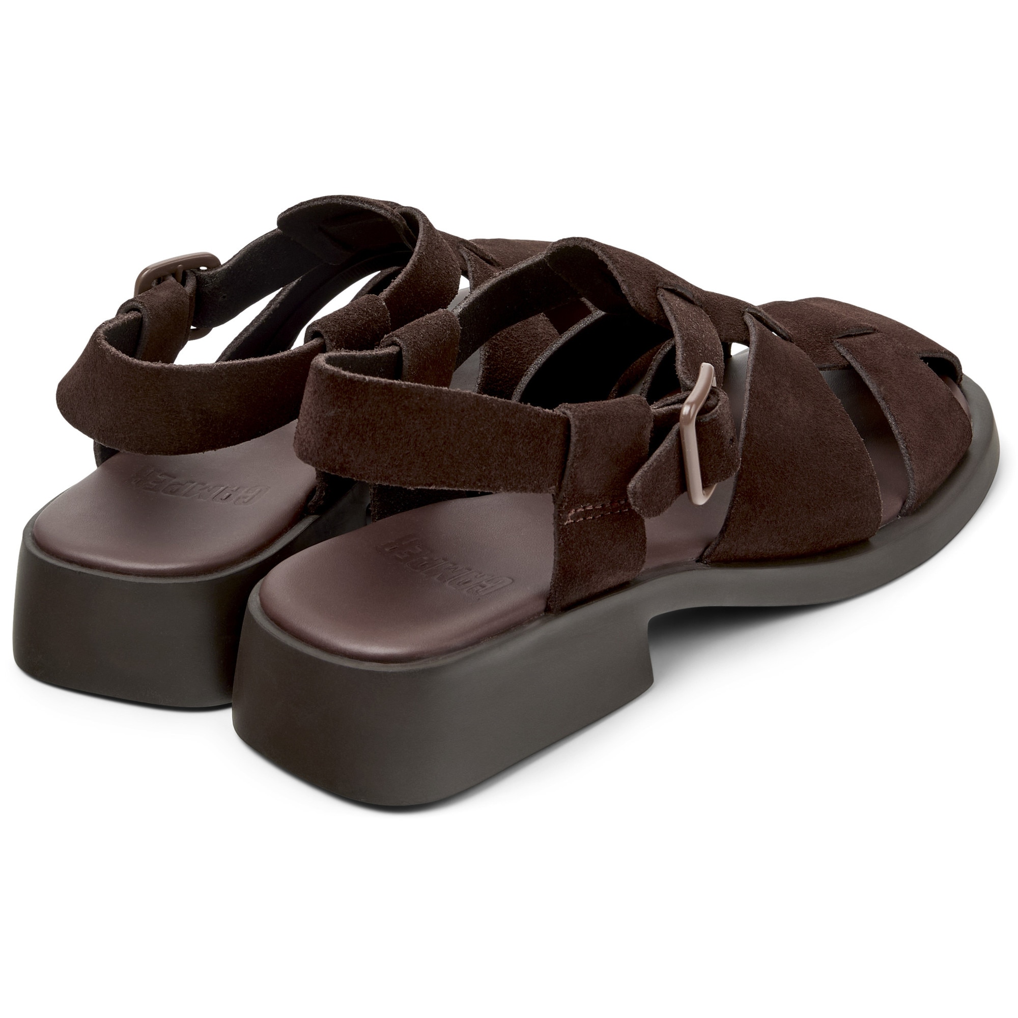 Camper Leren Sandalen met Bandsluiting Brown Heren