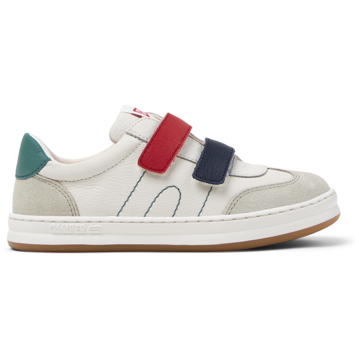 Camper, Pantofi sport Runner Four de piele cu velcro, Bej