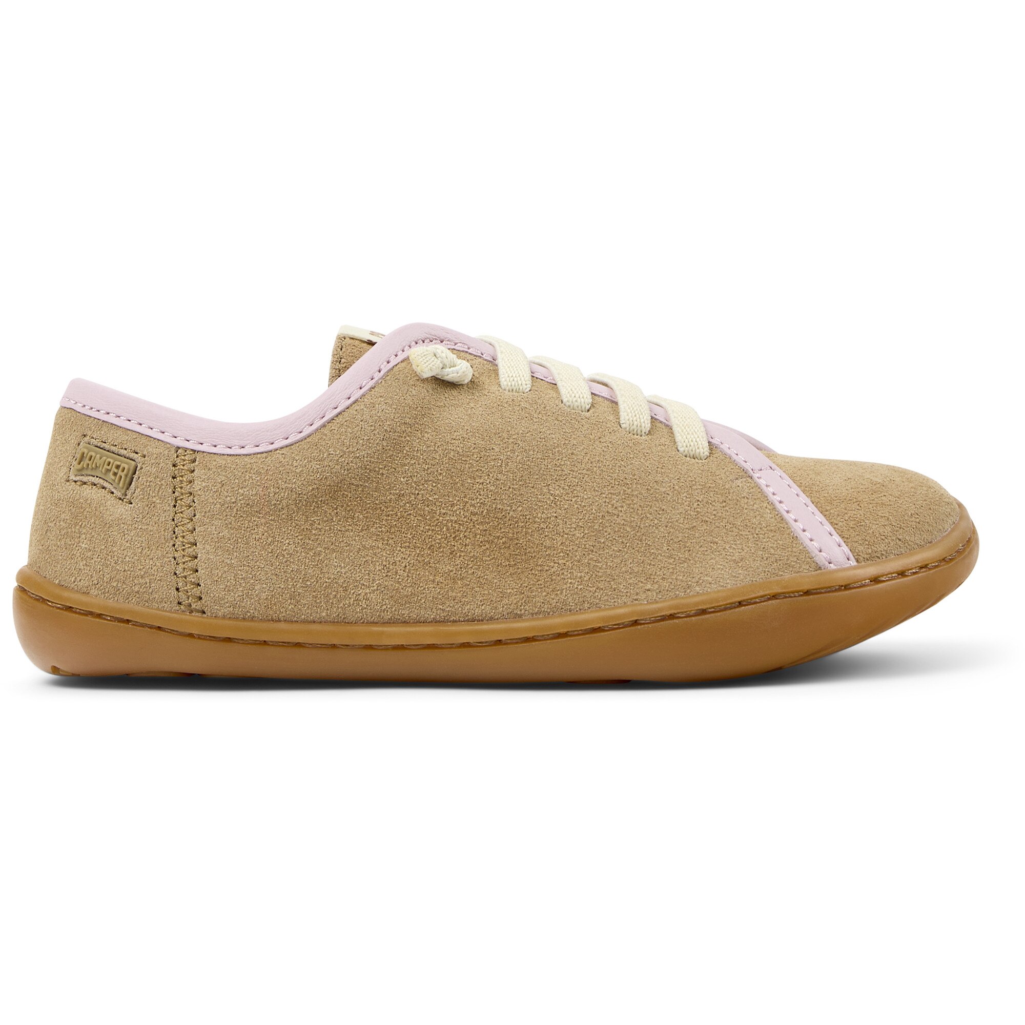 Camper, Pantofi de piele intoarsa Peu Cami, Maro camel, 32 EU