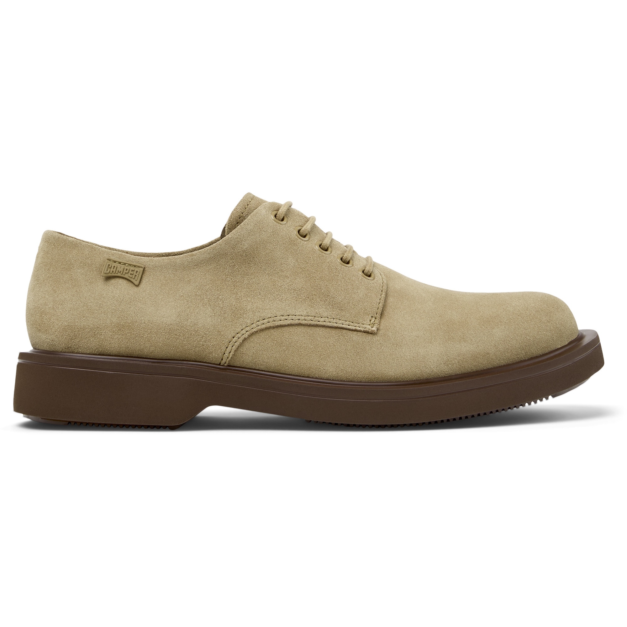 Camper, Pantofi derby de piele cu sireturi Norman, Maro camel, 39