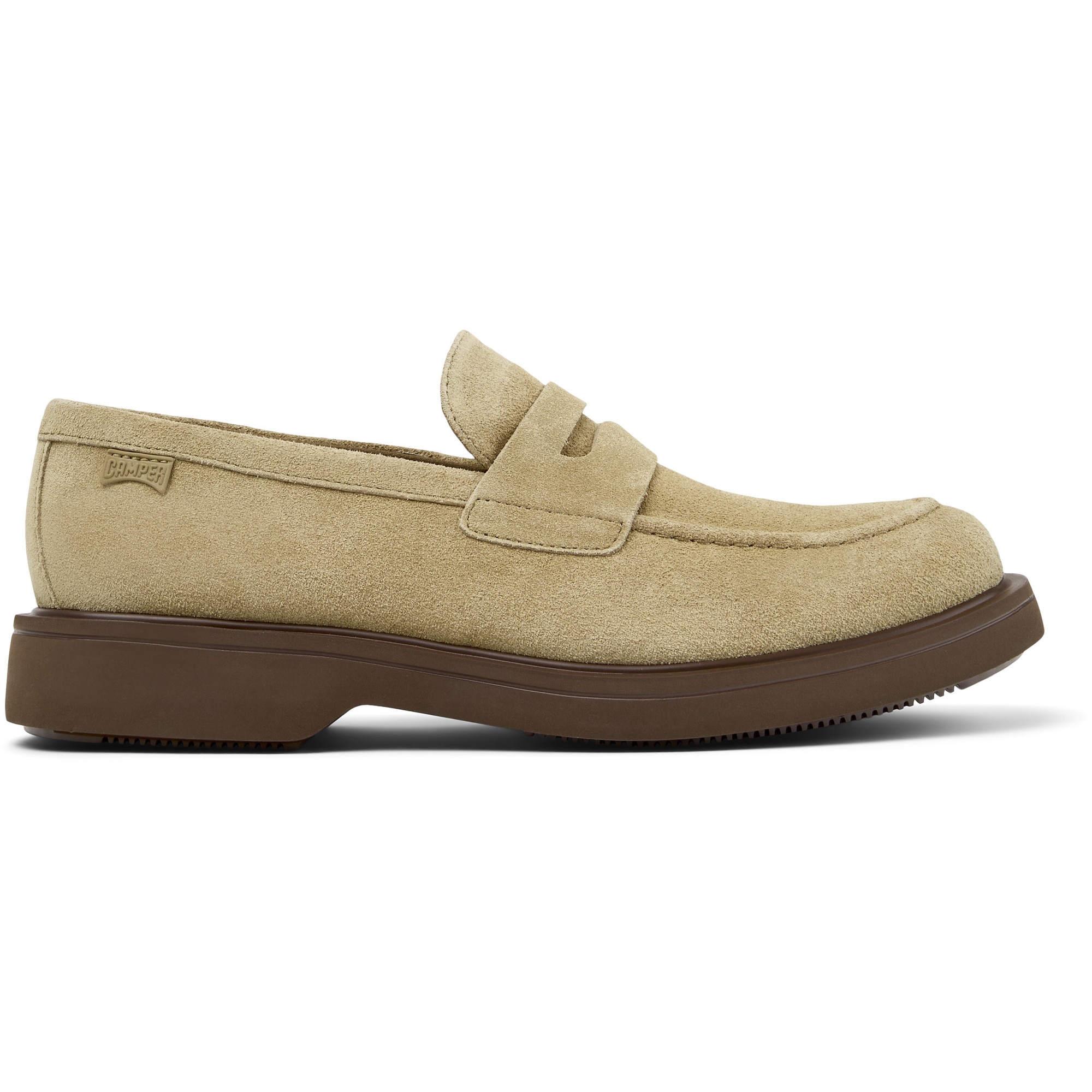 Camper, Pantofi loafer de piele Norman, Maro camel, 40