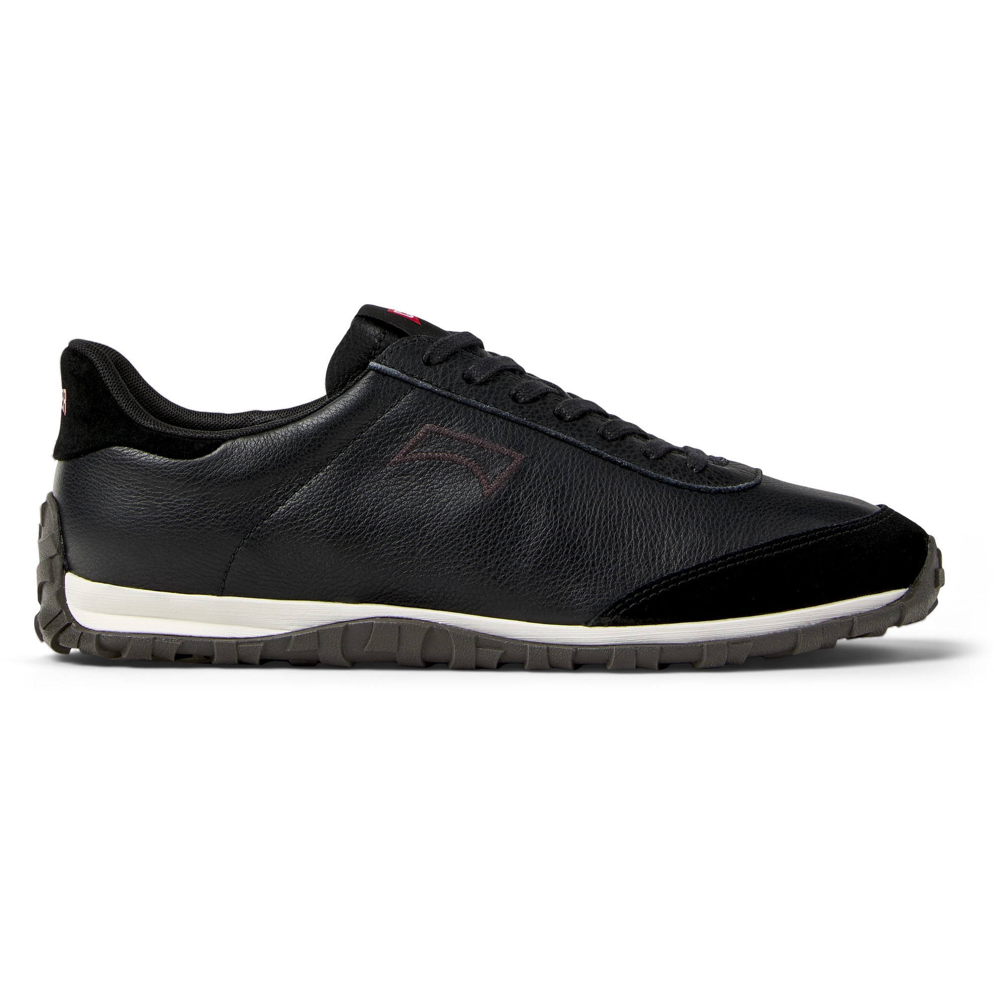 Camper, Pantofi sport Drift Walk de piele cu garnituri de piele intoarsa, Negru, 46
