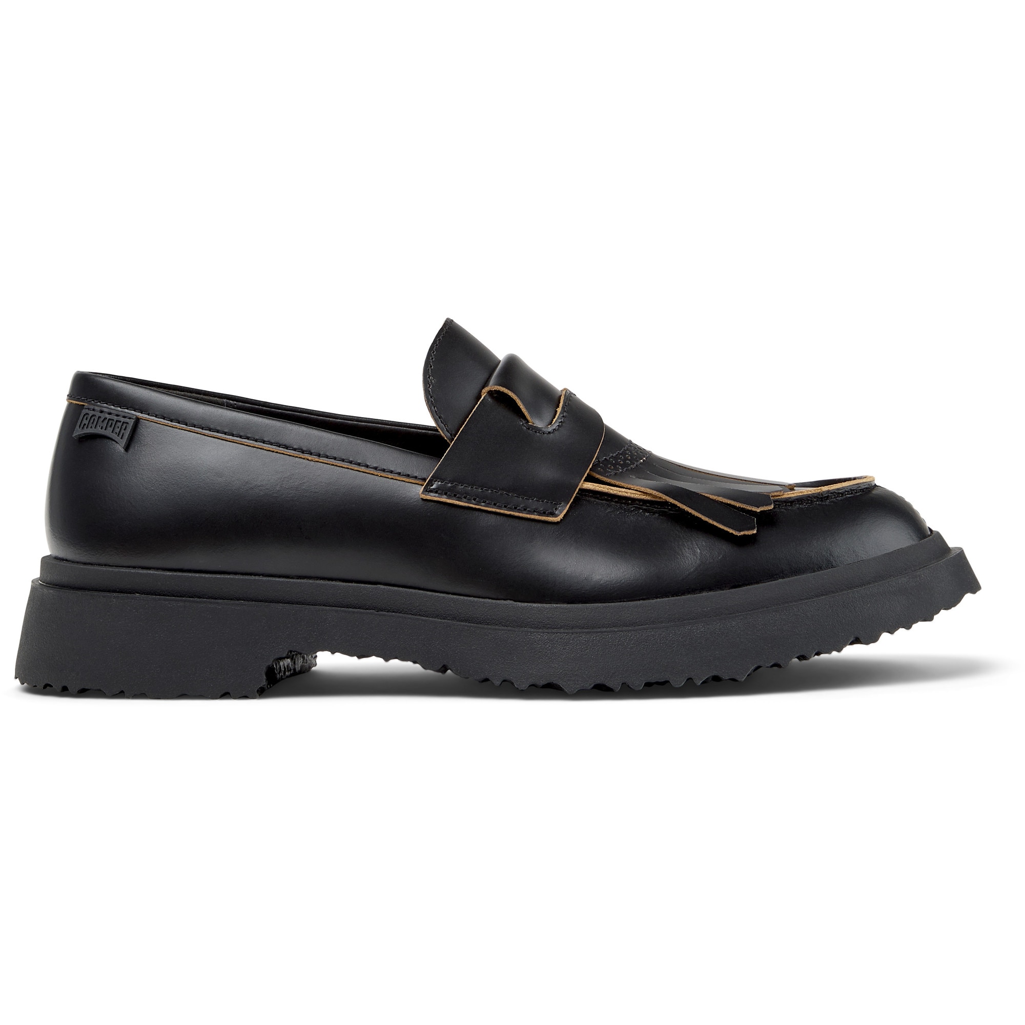 Camper, Mocasini de piele Walden Twins, Negru, 39