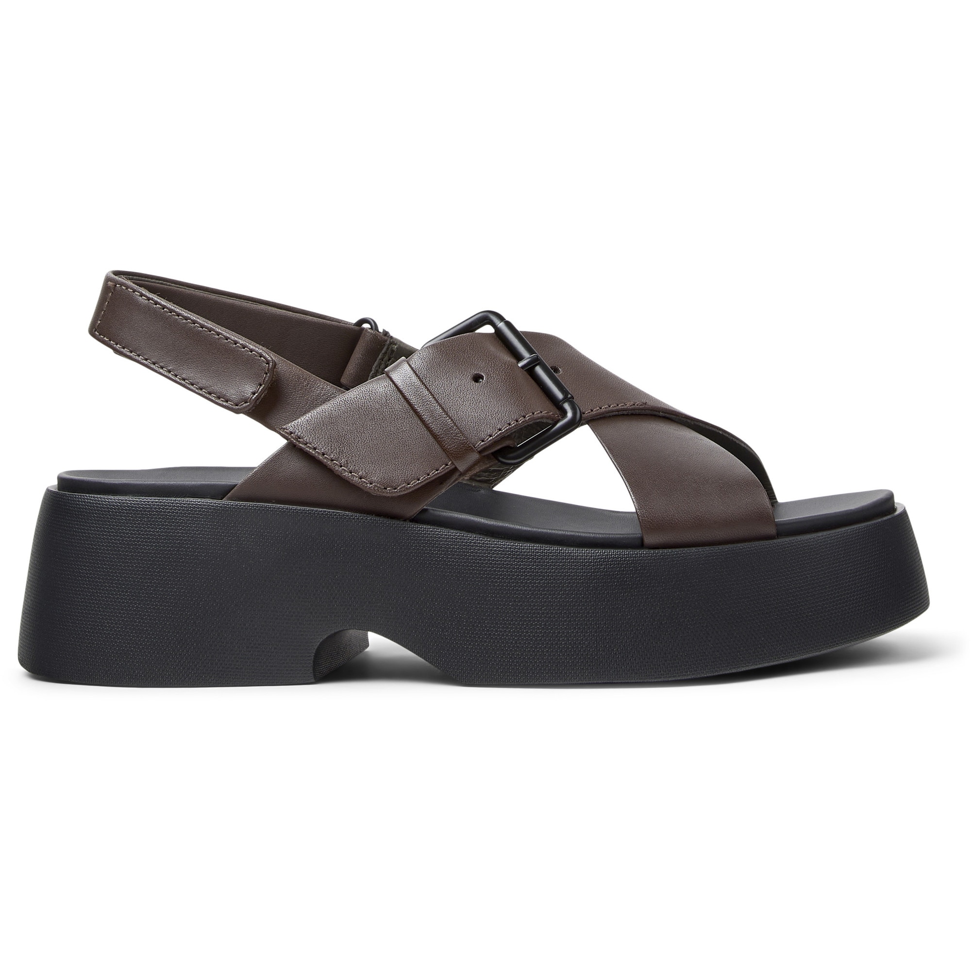 Camper, Sandale de piele Tasha, Maro, 38