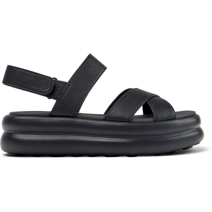 Camper, Sandale flatform de piele Pelotas Flota Up, Negru