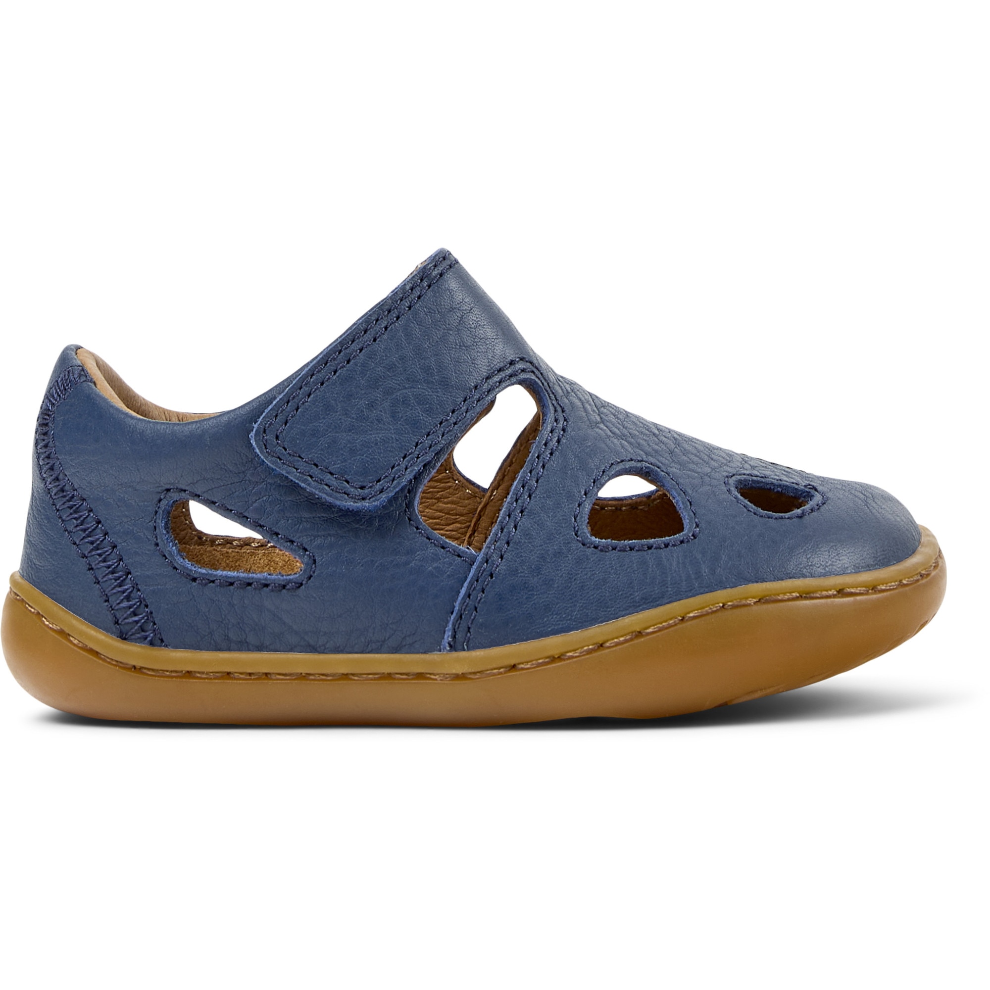Camper, Pantofi din piele cu velcro Peu Cami, Albastru, 21 EU