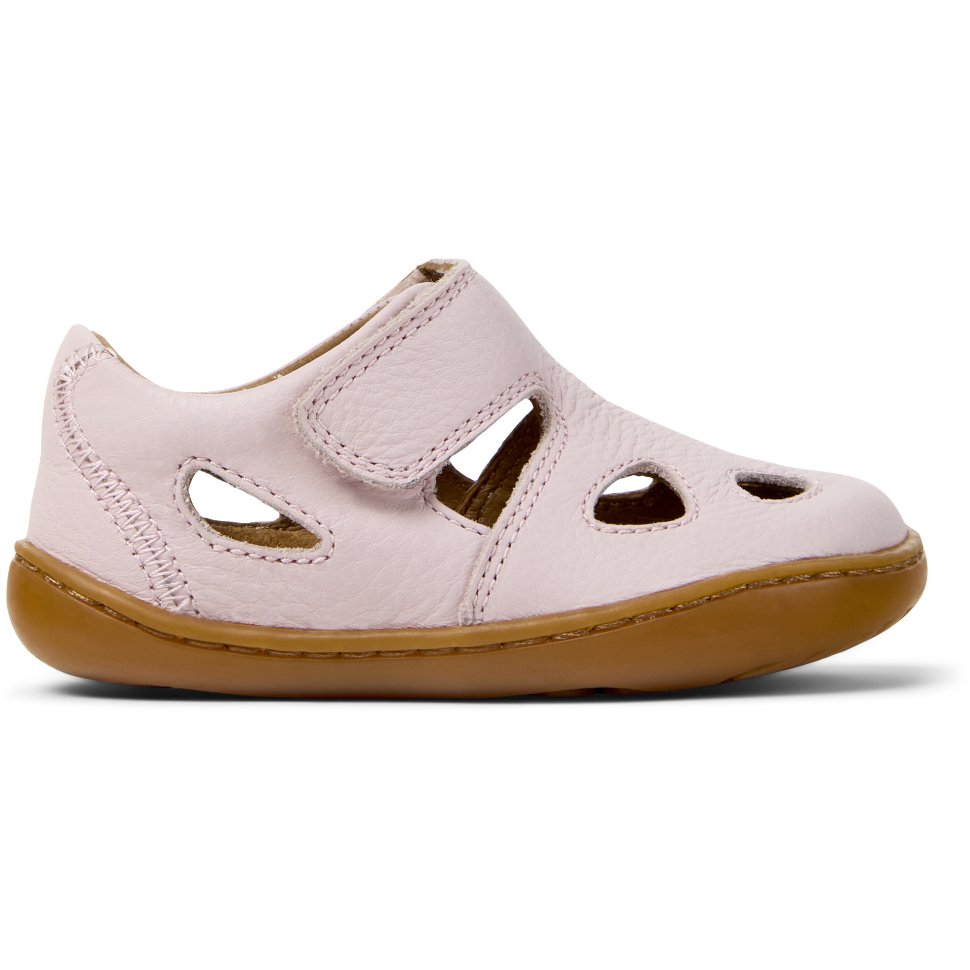 Camper, Pantofi din piele cu velcro Peu Cami, Roz, 24 EU