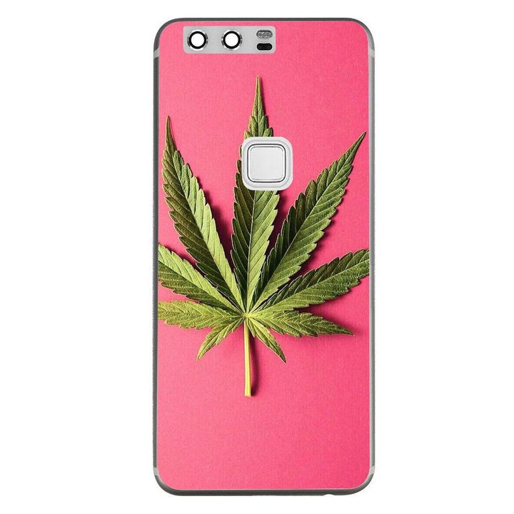 Husa Marijuana Leaf Pink Background HUAWEI Ascend P10 Lite