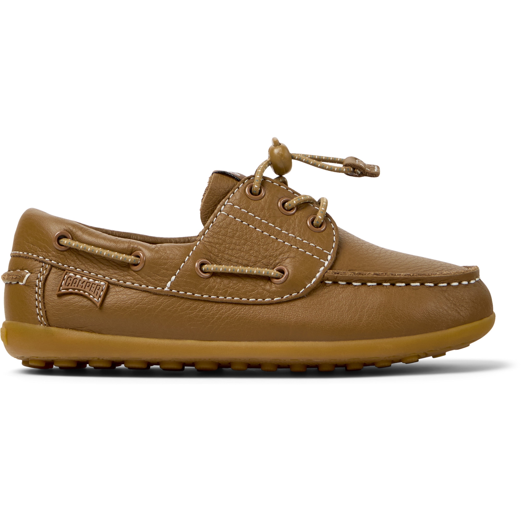 Camper, Pantofi barcuta din piele Peu Cami 241639, Caramel, 33 EU