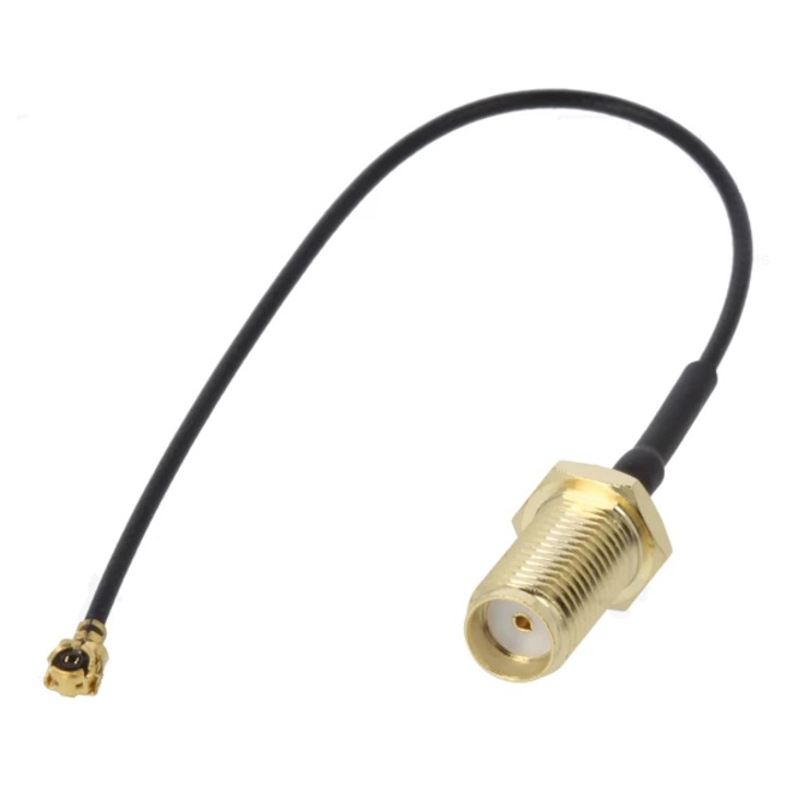 Cablu adaptor IPEX mama 90 grade - SMA mama drept 50cm JC Antenna AD.ANT.021.4