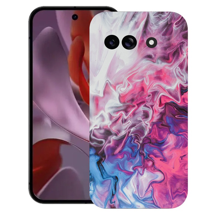 BestCase® Husa TPU Ultra Slim Compatibila cu Google Pixel 10a, Marble Pink and Blue, 3128367 B 891
