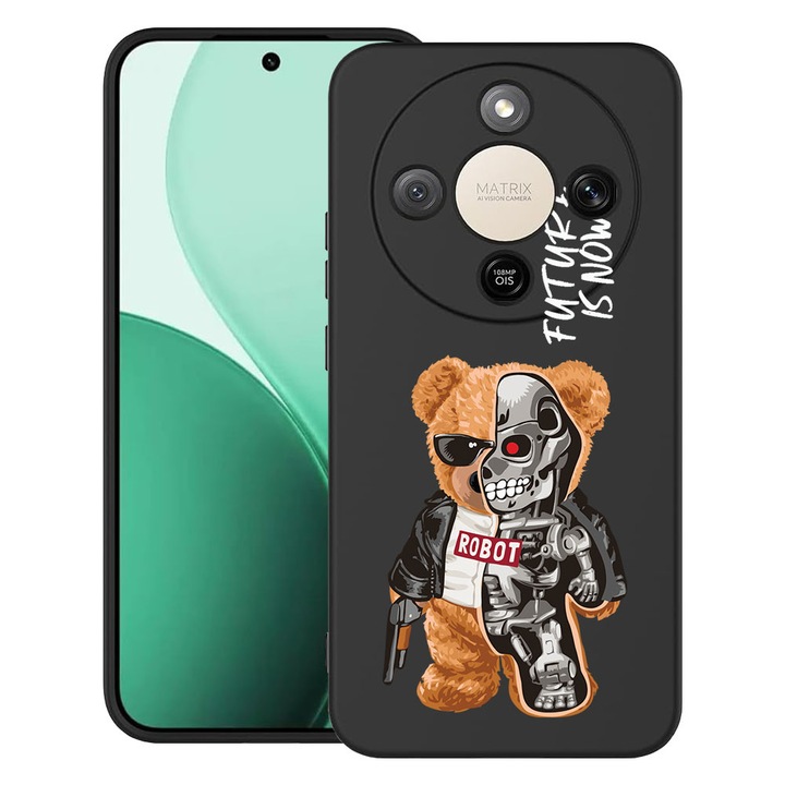 BestCase® Husa TPU Ultra Slim Compatibila cu Honor Magic8 Lite, Half Robot Half Teddy Bear, 3129184 B 931