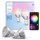 Комплект 2 крушки Philips Hue E WCA 345 GU10, бели, 5.5W