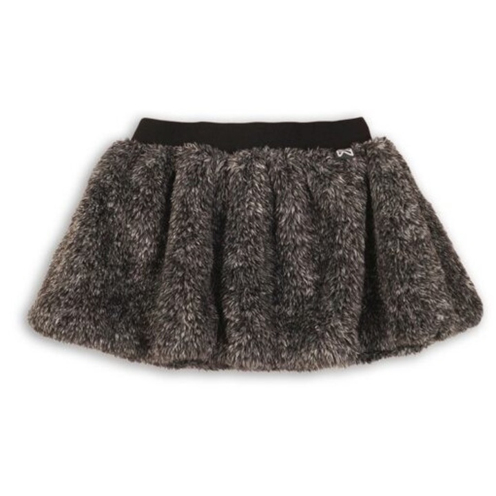 Fusta fetite, Koko-Noko, plusata, gri, 92 cm