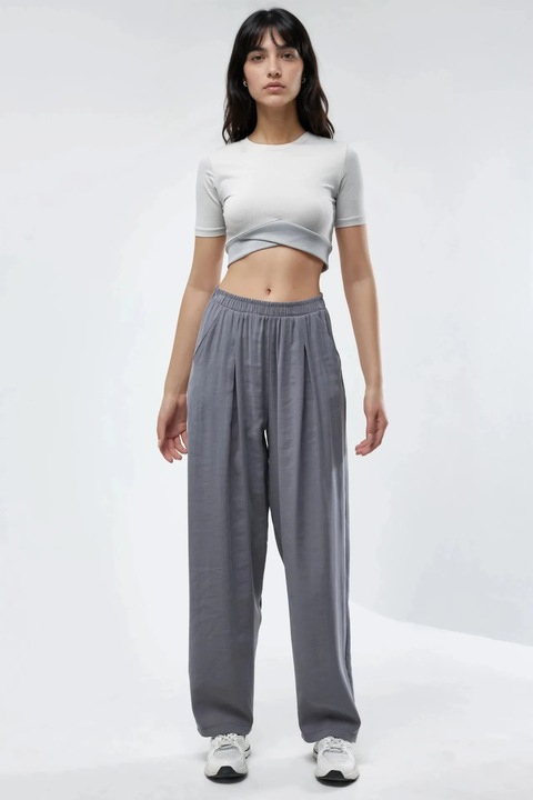 Pantaloni dama, Busem, textil, Gri inchis