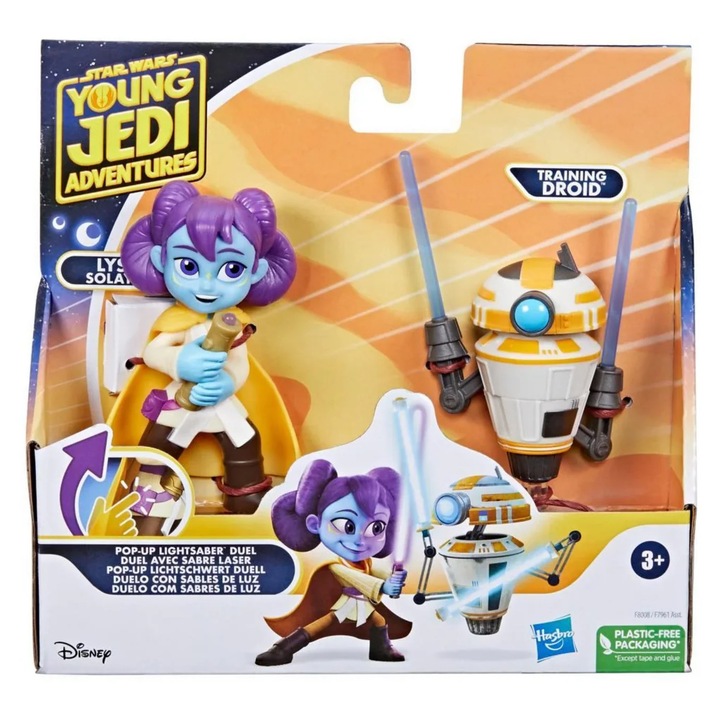 Комплект фигурки Hasbro SW Young Jedi Adventure Lys Droid, многоцветен, 11 см