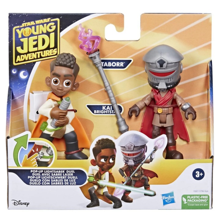 Комплект фигурки Hasbro SW Young Jedi Adventure Кай Табор, многоцветен, 11см