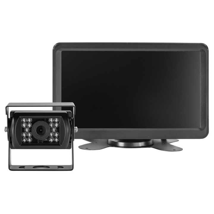 7"-es monitor szett tolatókamerával, ACV, éjjellátó, könnyű beszerelés, univerzális teherautókhoz és furgonokhoz