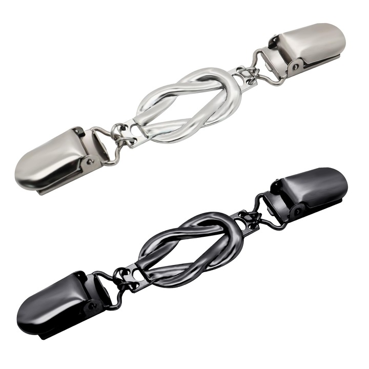 Clipuri de strangere talie set 2 bucati, VGMANNTA, negru si argintiu, 4.72 inch